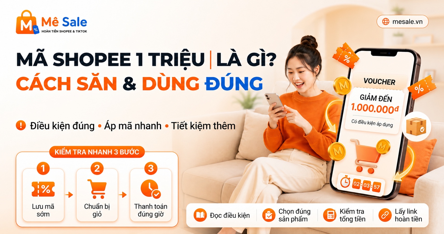 Cách săn mã giảm giá Shopee 1 triệu đồng cực dễ dàng