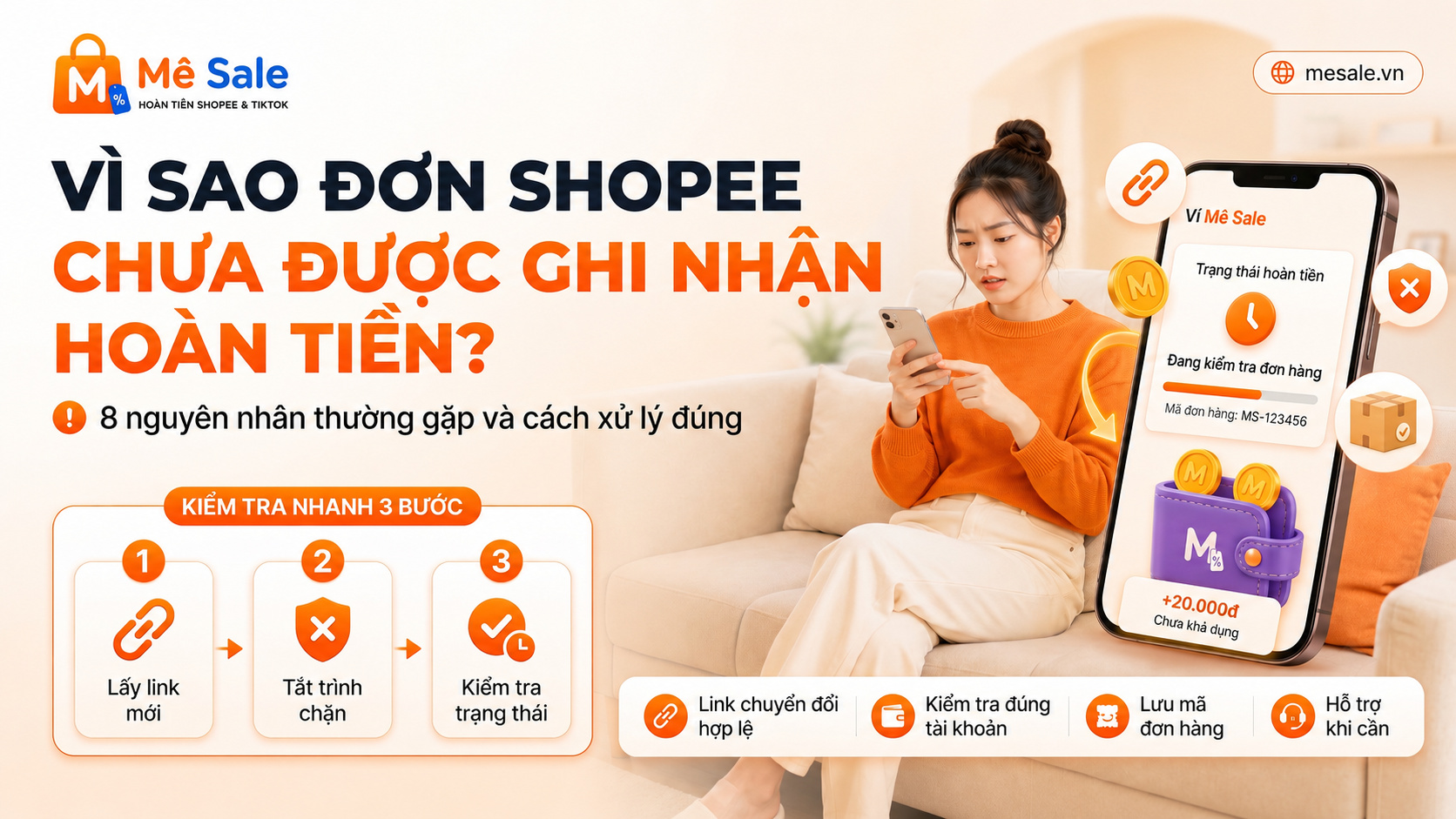 Vì sao đơn Shopee không được ghi nhận hoàn tiền?