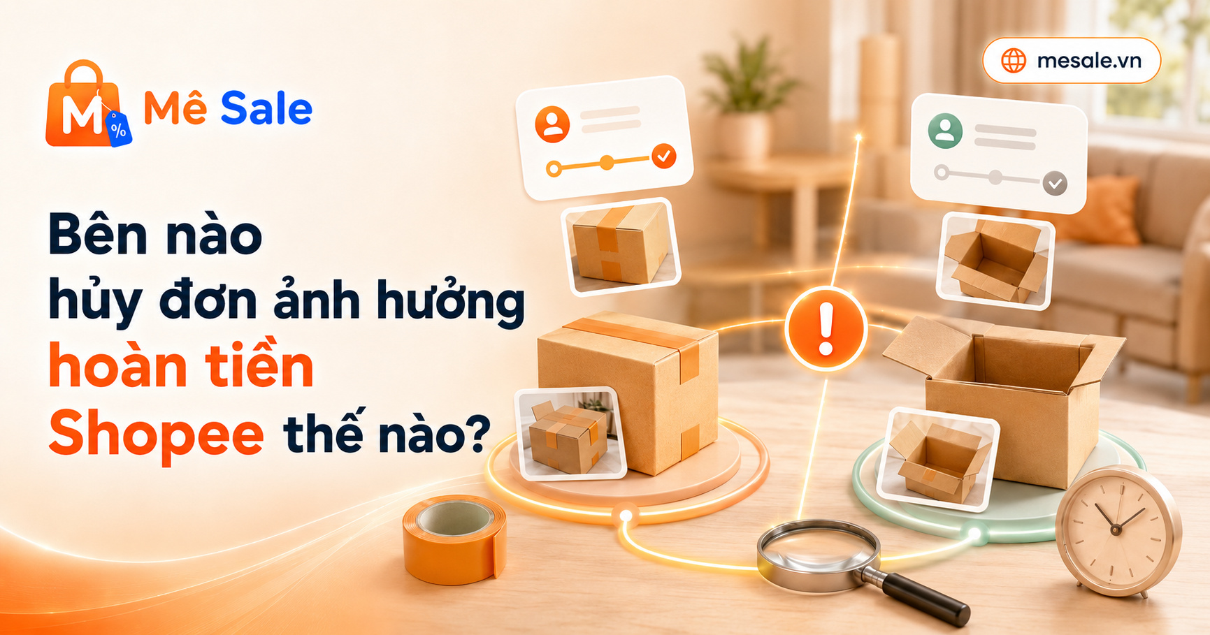 Bên nào hủy đơn ảnh hưởng hoàn tiền Shopee thế nào?