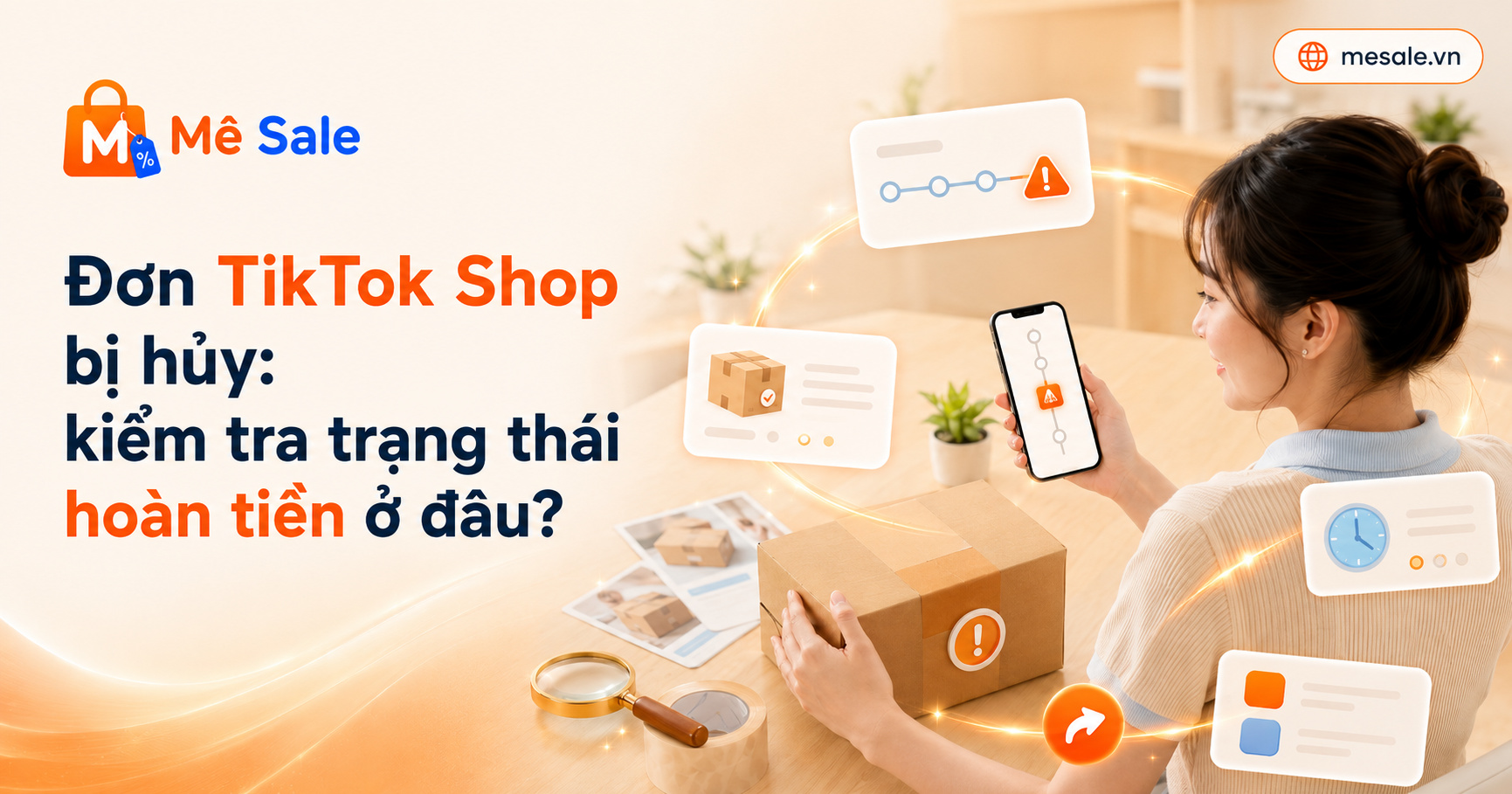 Đơn TikTok Shop bị hủy: kiểm tra trạng thái hoàn tiền ở đâu?