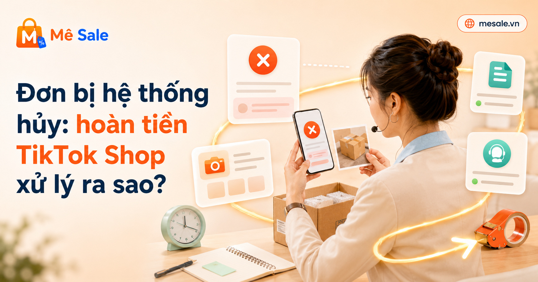 Đơn bị hệ thống hủy: hoàn tiền TikTok Shop xử lý ra sao?