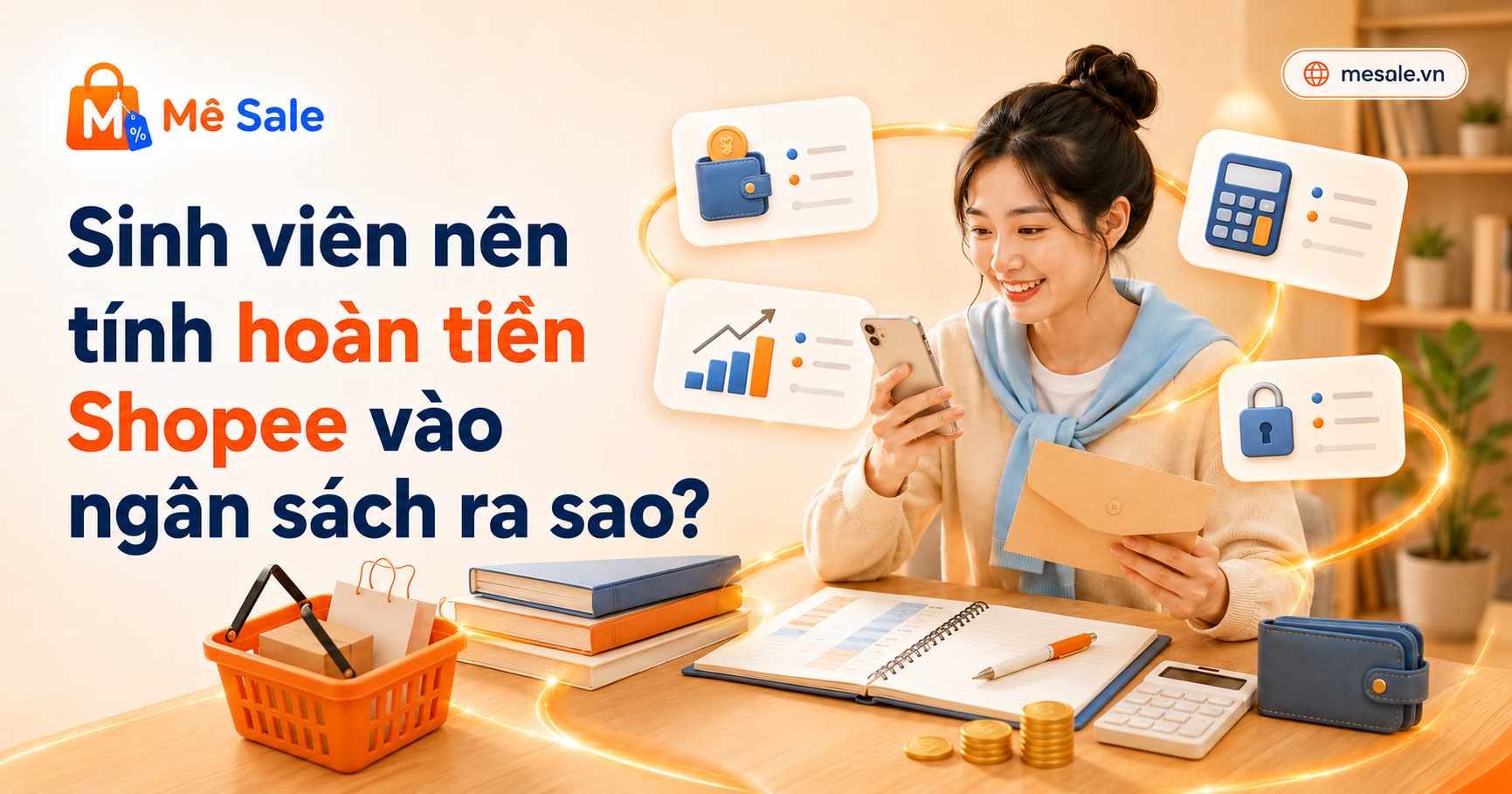 Sinh viên nên tính hoàn tiền Shopee vào ngân sách ra sao?