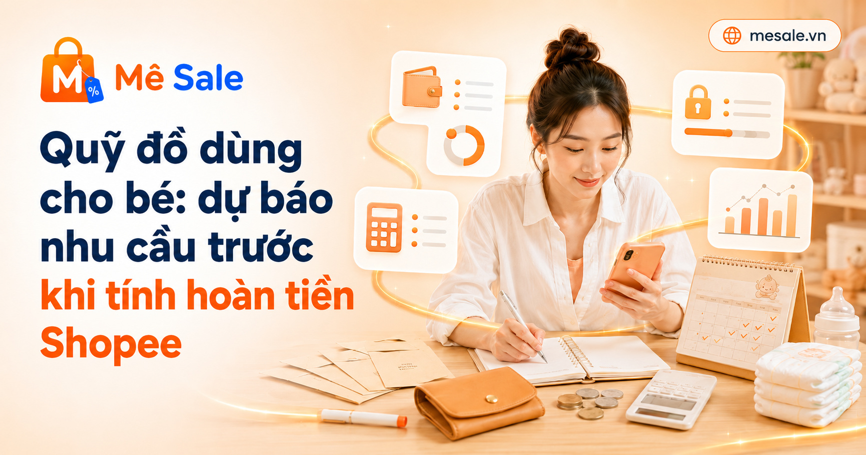 Quỹ đồ dùng cho bé: dự báo nhu cầu trước khi tính hoàn tiền Shopee