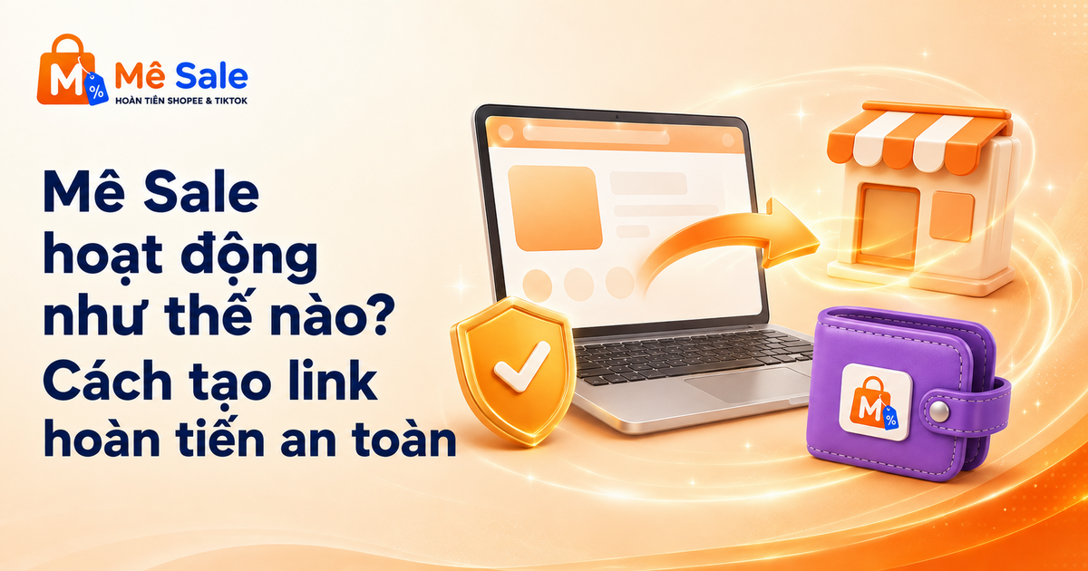 Mê Sale hoạt động như thế nào? Cách tạo link hoàn tiền an toàn