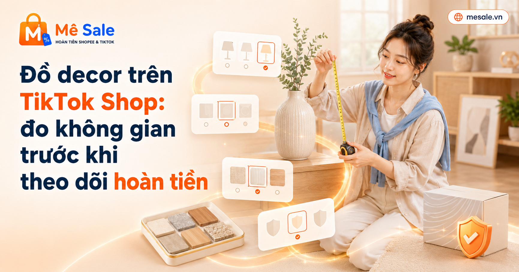 Đồ decor trên TikTok Shop: đo không gian trước khi theo dõi hoàn tiền