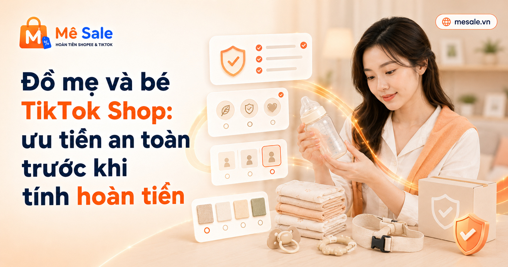 Đồ mẹ và bé TikTok Shop: ưu tiên an toàn trước khi tính hoàn tiền