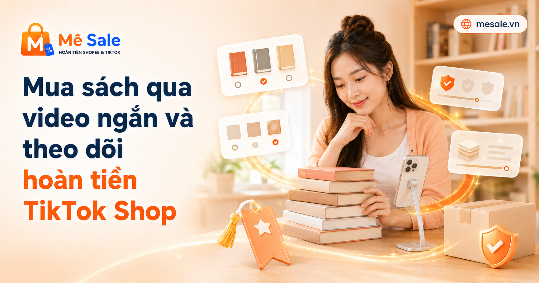 Mua sách qua video ngắn và theo dõi hoàn tiền TikTok Shop