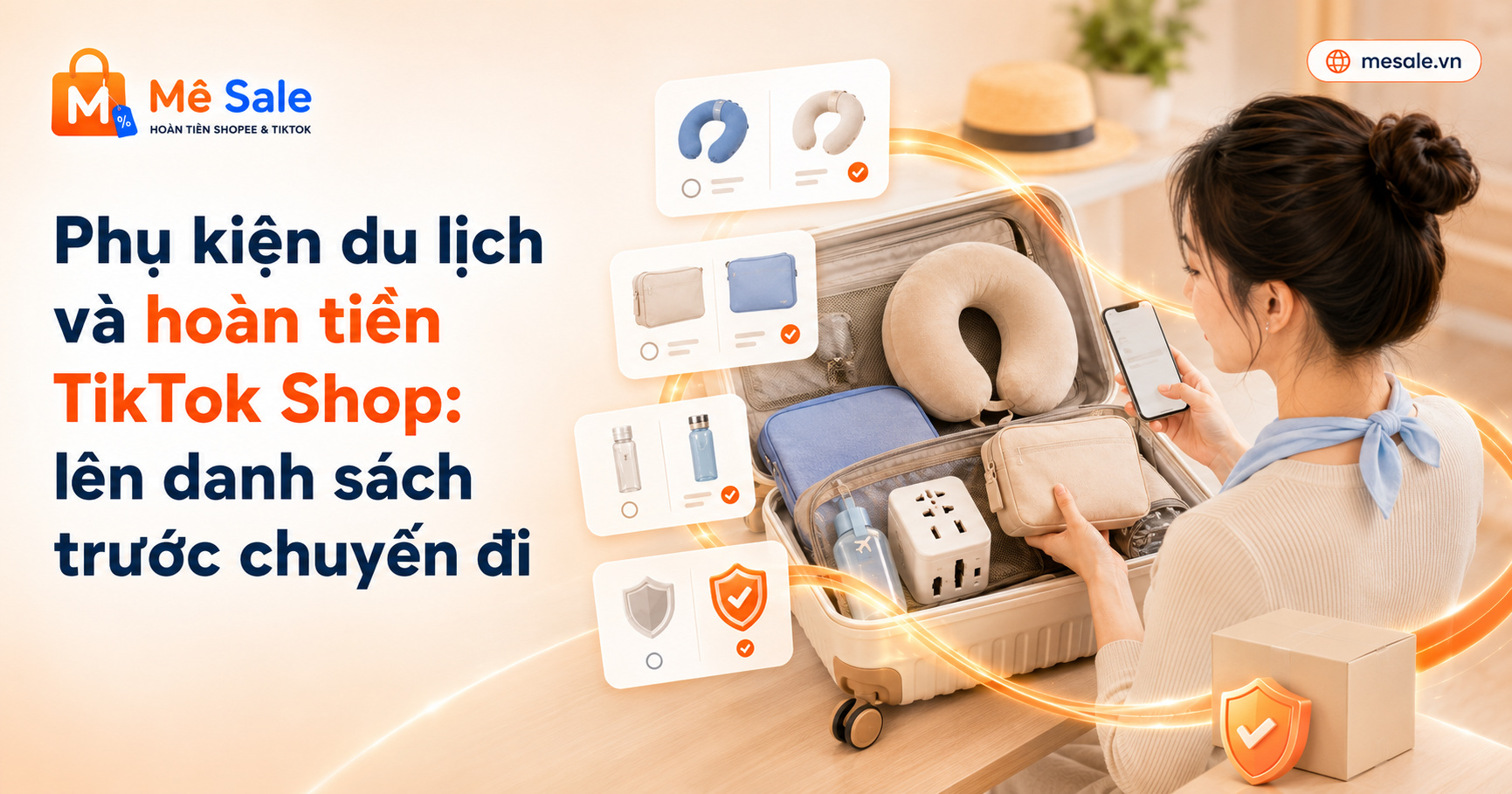 Phụ kiện du lịch và hoàn tiền TikTok Shop: lên danh sách trước chuyến đi