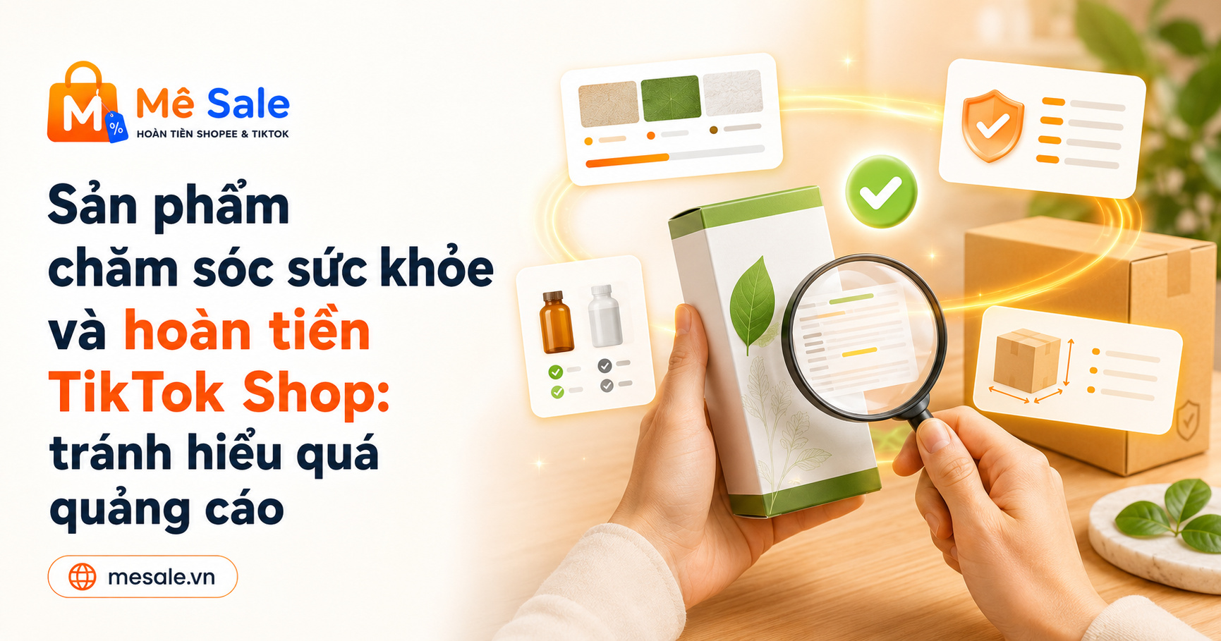 Sản phẩm chăm sóc sức khỏe và hoàn tiền TikTok Shop: tránh hiểu quá quảng cáo