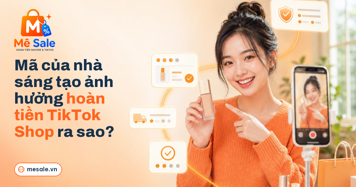 Mã của nhà sáng tạo ảnh hưởng hoàn tiền TikTok Shop ra sao?