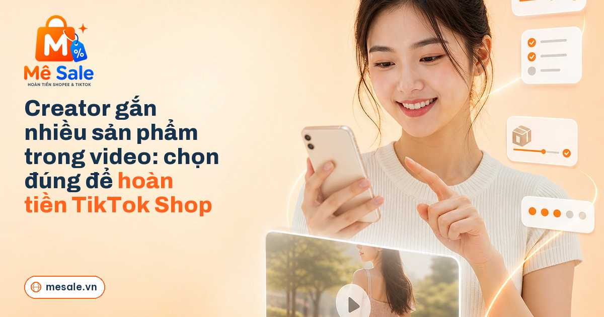 Creator gắn nhiều sản phẩm trong video: chọn đúng để hoàn tiền TikTok Shop