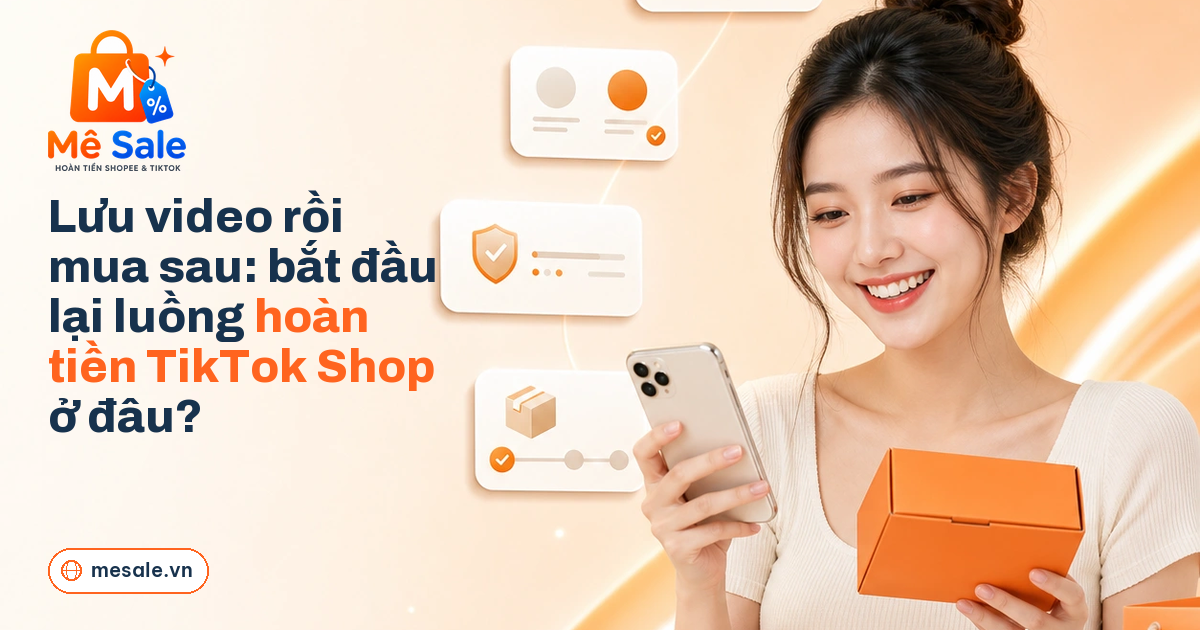 Lưu video rồi mua sau: bắt đầu lại luồng hoàn tiền TikTok Shop ở đâu?