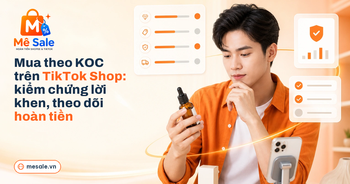 Mua theo KOC trên TikTok Shop: kiểm chứng lời khen, theo dõi hoàn tiền