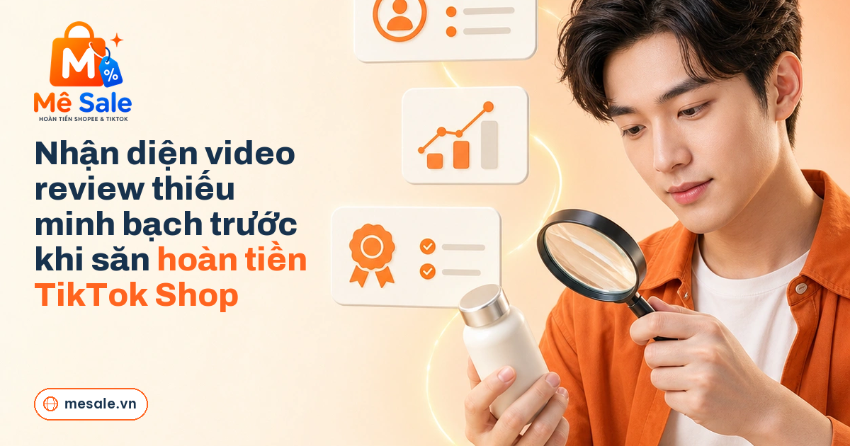 Nhận diện video review thiếu minh bạch trước khi săn hoàn tiền TikTok Shop