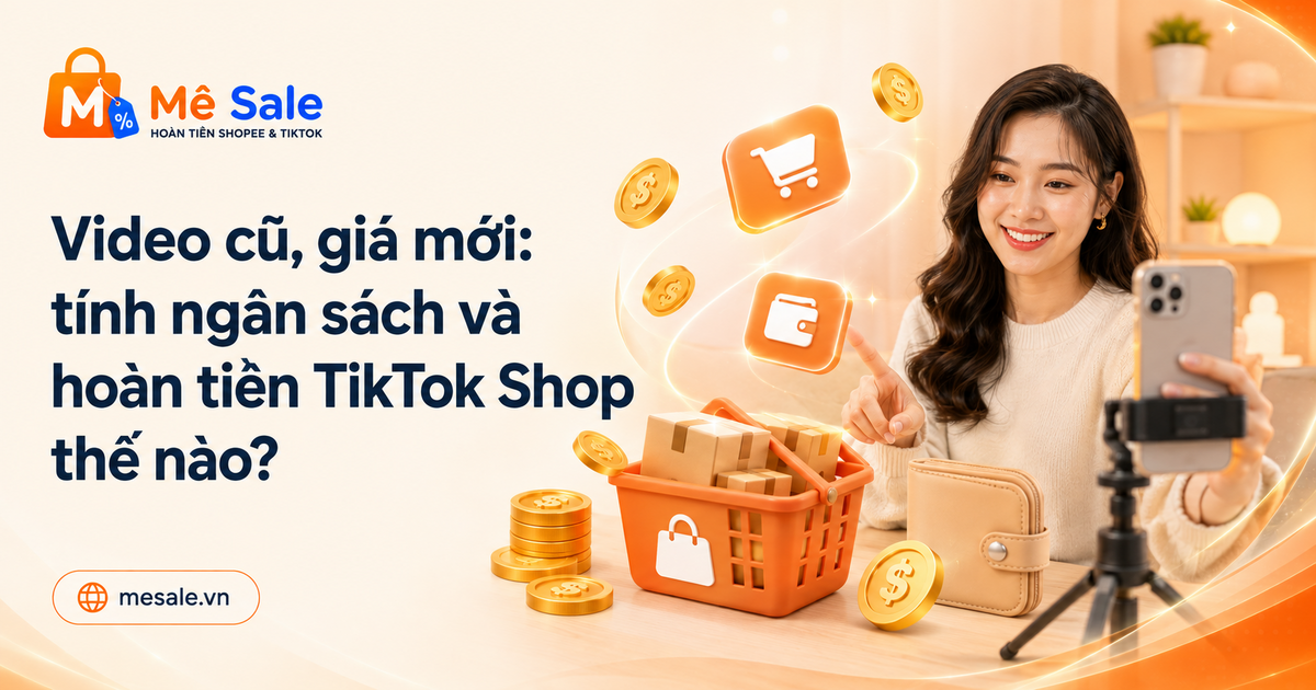 Video cũ, giá mới: tính ngân sách và hoàn tiền TikTok Shop thế nào?