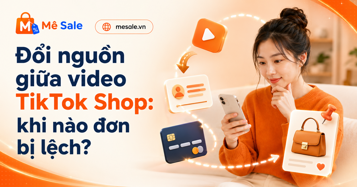 Đổi nguồn giữa video TikTok Shop: khi nào đơn bị lệch?