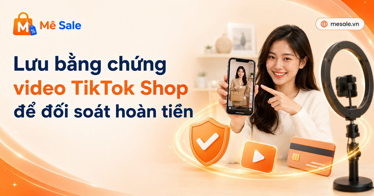 Lưu bằng chứng video TikTok Shop để đối soát hoàn tiền