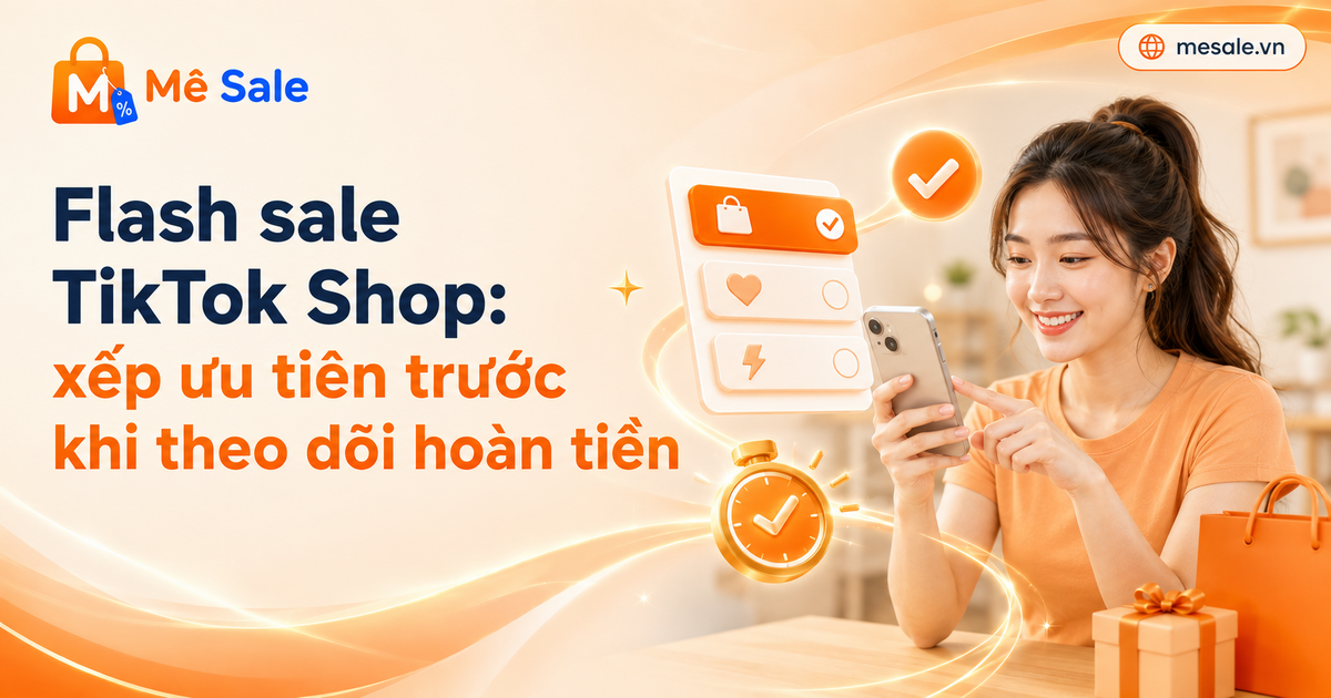 Flash sale TikTok Shop: xếp ưu tiên trước khi theo dõi hoàn tiền