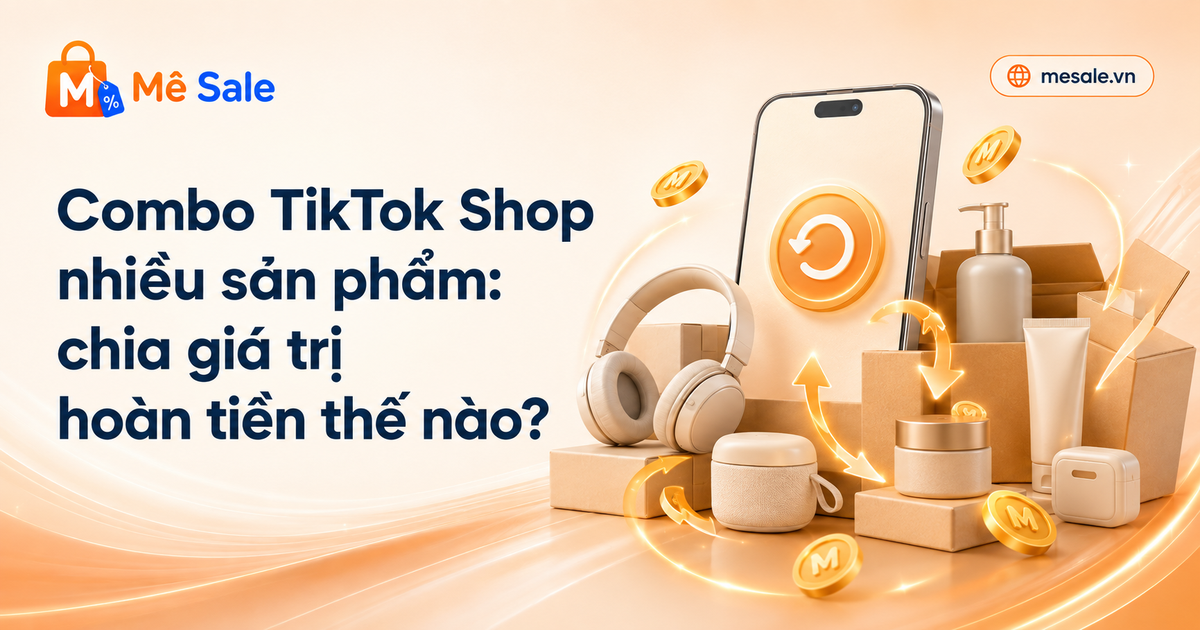 Combo TikTok Shop nhiều sản phẩm: chia giá trị hoàn tiền thế nào?
