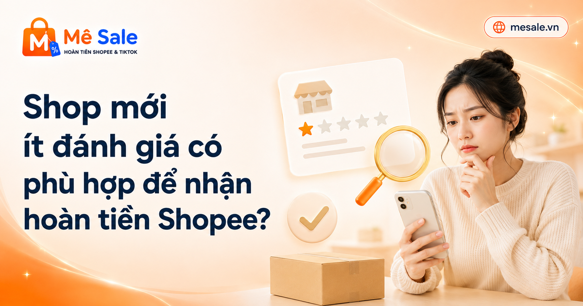 Shop mới ít đánh giá có phù hợp để nhận hoàn tiền Shopee?