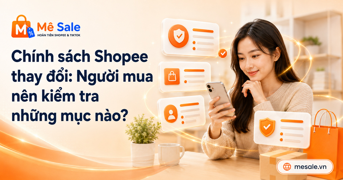 Chính sách Shopee thay đổi: Người mua nên kiểm tra những mục nào?